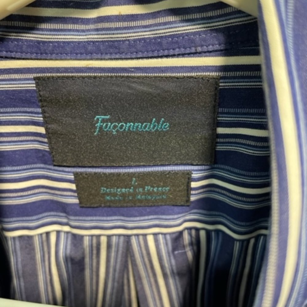 Men's Faconnable Short Sleeve Shirt (Size Large)